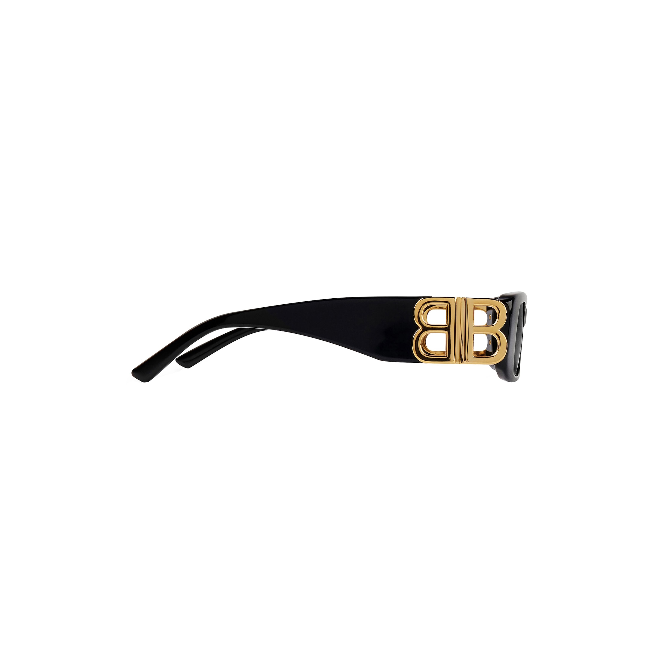 Dynasty Rectangle Sunglasses in Black - Image 3